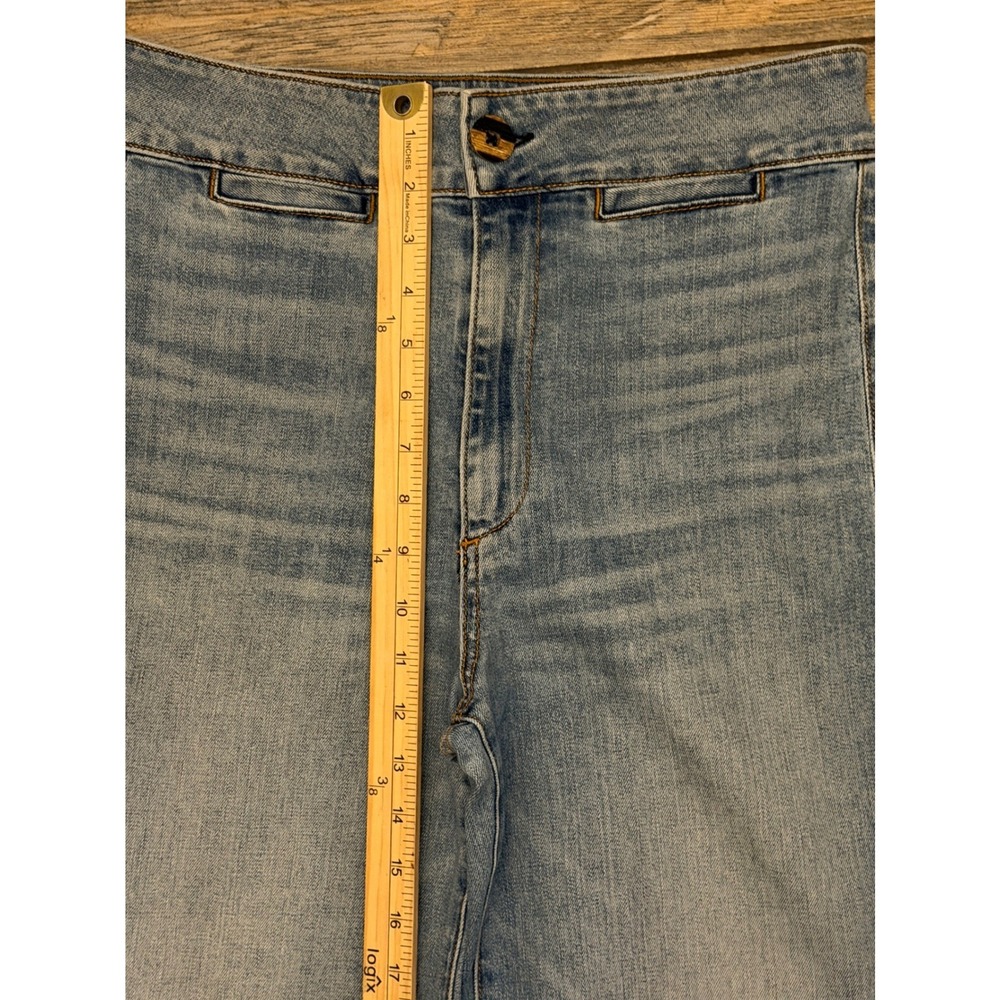 ASKK NY High Waisted Wide Leg Trouser Jeans Light Wash Blue Denim USA Size 30 - Picture 8 of 11